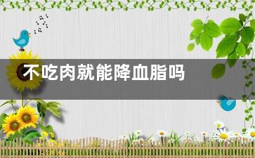 不吃肉就能降血脂吗 属于三高人群的老人不吃肉就能降血脂吗